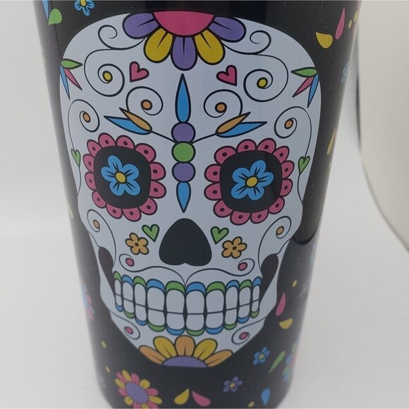 Dia De Los Muertos sugar skull travel mug 16.5 oz tumbler - Picture 2 of 5